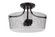 Tyler Two Light Semi Flush Mount in Flat Black (46|50252-FB)