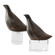 Nesting Bird Sculptures, S/2 in Gunmetal Gray (52|18144)