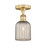 Edison One Light Semi-Flush Mount in Brushed Brass (405|616-1F-BB-G559-5ME)