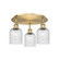 Downtown Urban Three Light Flush Mount in Brushed Brass (405|516-3C-BB-G559-5SDY)