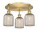 Downtown Urban Three Light Flush Mount in Brushed Brass (405|516-3C-BB-G559-5ME)