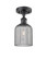 Ballston One Light Semi-Flush Mount in Matte Black (405|516-1C-BK-G559-5SM)