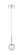 Downtown Urban One Light Mini Pendant in Polished Nickel (405|320-1P-PN-G320-6CL-PN)