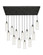 Downtown Urban 13 Light Pendant in Matte Black (405|154BK-B-13P-BK-G434-12SDY)