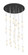 Downtown Urban 21 Light Pendant in Polished Nickel (405|148BK-B-21P-PN-G434-12WH)