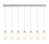 Downtown Urban Seven Light Linear Pendant in Polished Nickel (405|127B-7P-PN-G434-7WH)