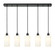 Downtown Urban Five Light Linear Pendant in Matte Black (405|125B-5P-BK-G434-7WH)