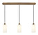 Downtown Urban Three Light Linear Pendant in Brushed Brass (405|123B-3P-BB-G434-7WH)