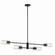 Velestino Four Light Linear Chandelier in Black (12|52681BK)
