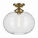 Avery One Light Semi Flush Mount in Natural Brass (12|43913NBR) Avery One Light Semi Flush Mount in Natural Brass (12|43913NBR)