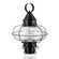 Cottage Onion One Light Outdoor Post Lantern in Black (45|1321-BL-CL)