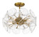 Winter Four Light Semi-Flush to Pendant in Soft Brass (7|3654-695)