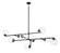 Millikan Nine Light Pendant in Coal Black (7|1895-66A)