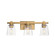 Cubos Three Light Bath Vanity in Natural Aged Brass (16|21383CLNAB)