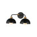 Thelonious Two Light Wall Sconce in Black / Natural Aged Brass (16|10022BKNAB)