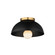 Thelonious One Light Flush Mount in Black / Natural Aged Brass (16|10020BKNAB)