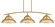 Kurve Three Light Island Pendant in New Age Brass (200|3736-NAB-428-NAB)