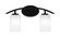 Kurve Two Light Bath Bar in Matte Black (200|3722-MB-3001)