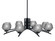 Kurve Eight Light Chandelier in Matte Black (200|3708-MB-4622)
