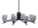 Kurve Eight Light Chandelier in Matte Black (200|3708-MB-4022)