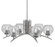 Kurve Six Light Chandelier in Graphite (200|3706-GP-4102)