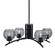 Kurve Four Light Chandelier in Matte Black (200|3704-MB-5112)