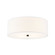 Textile Four Light Flush-Mount in Matte Black (102|FAB-9731-WHTE-MBLK)