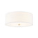Textile Four Light Flush-Mount in Brushed Brass (102|FAB-9731-WHTE-BRSS)
