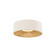 Textile Four Light Flush-Mount in Matte Black (102|FAB-9581-CREM-MBLK)