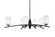Kurve Six Light Chandelier in Matte Black (200|3746-MB-310)