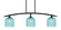 Kurve Three Light Island Pendant in Matte Black (200|3736-MB-4915)