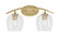 Kurve Two Light Bath Bar in New Age Brass (200|3722-NAB-4810)