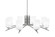 Kurve Eight Light Chandelier in Graphite (200|3708-GP-541)