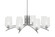 Kurve Eight Light Chandelier in Graphite (200|3708-GP-4250)