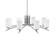 Kurve Eight Light Chandelier in Graphite (200|3708-GP-310)