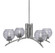 Kurve Four Light Chandelier in Graphite (200|3704-GP-5112)