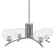 Kurve Four Light Chandelier in Graphite (200|3704-GP-202)