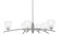 Kurve Six Light Chandelier in Graphite (200|3746-GP-500)