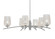 Kurve Six Light Chandelier in Graphite (200|3746-GP-4253)