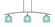Kurve Three Light Island Pendant in Graphite (200|3736-GP-4615)