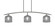 Kurve Three Light Island Pendant in Graphite (200|3736-GP-4612)
