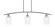 Kurve Three Light Island Pendant in Graphite (200|3736-GP-4250)
