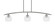 Kurve Three Light Island Pendant in Graphite (200|3736-GP-4100)