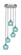 Empire Five Light Pendalier in Brushed Nickel (200|2145-BN-4625)