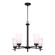 Portia Five Light Chandelier in Matte Black (387|ICH326A05BK)