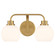 Two Light Bathroom Vanity in Natural Brass (446|M80080NB)
