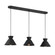 Three Light Linear Chandelier in Matte Black (446|M100134MBK)