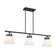 Three Light Linear Chandelier in Matte Black (446|M100125MBK)