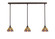 Stem Three Light Linear Pendalier in Dark Granite (200|36-DG-9445)