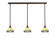 Stem Three Light Linear Pendalier in Dark Granite (200|36-DG-9405)